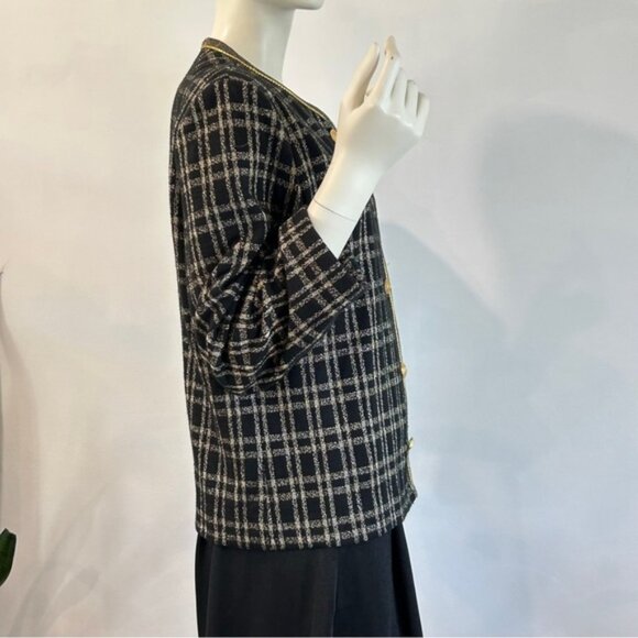 Vintage Lurex Stretch Knit Waist Jacket - Picture 4 of 10